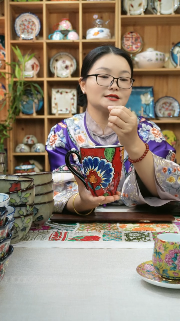瓷片小可陶瓷高温一个杯子