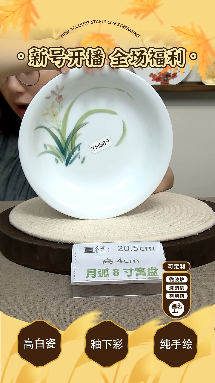 碗景德镇手绘釉下彩陶瓷餐具