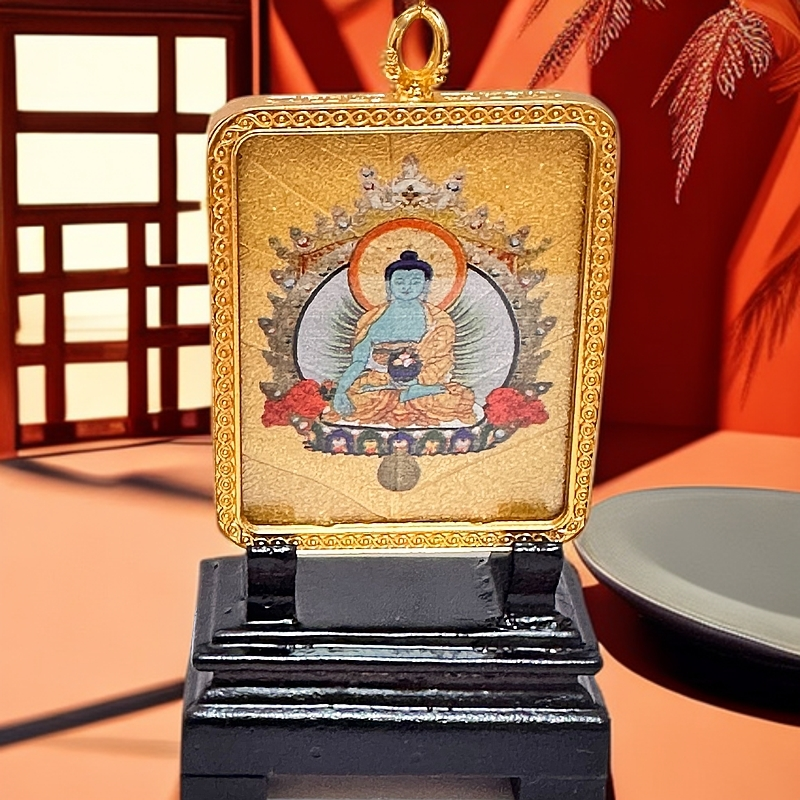 凰世今传尼泊尔回流菩提叶药师佛唐卡