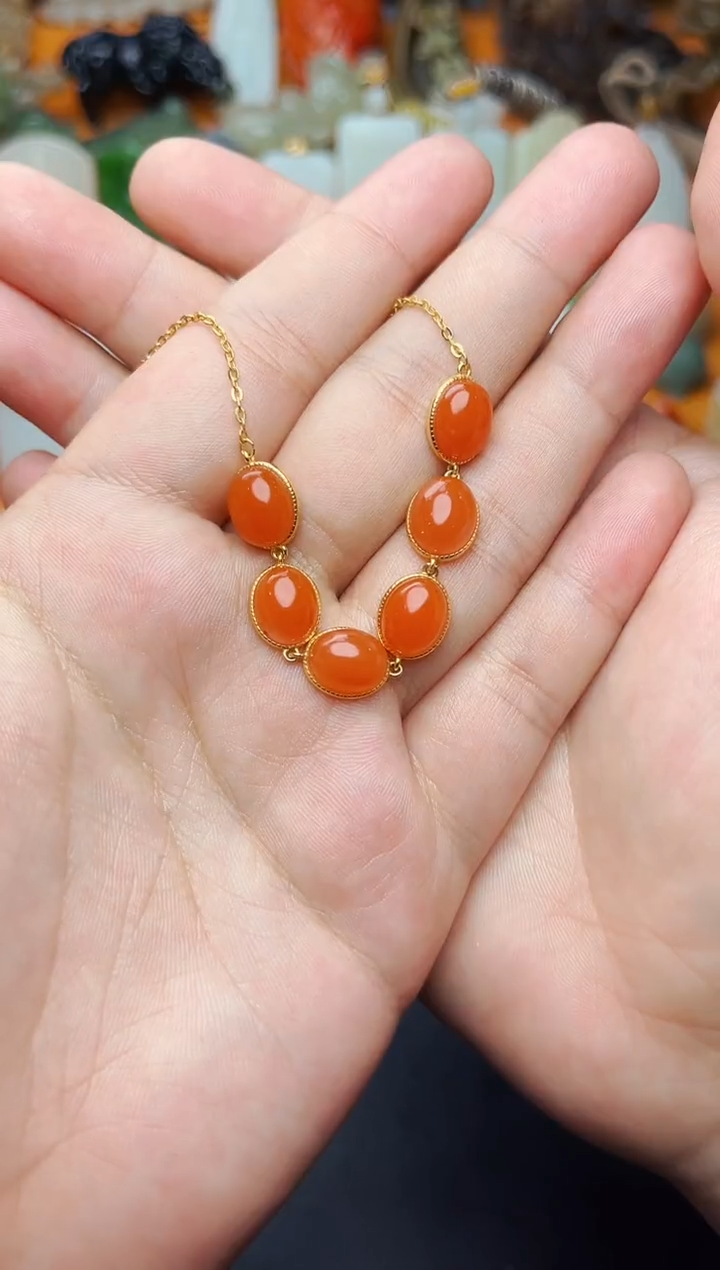 【闪购商品】南红玛瑙手链银S925镶嵌手链