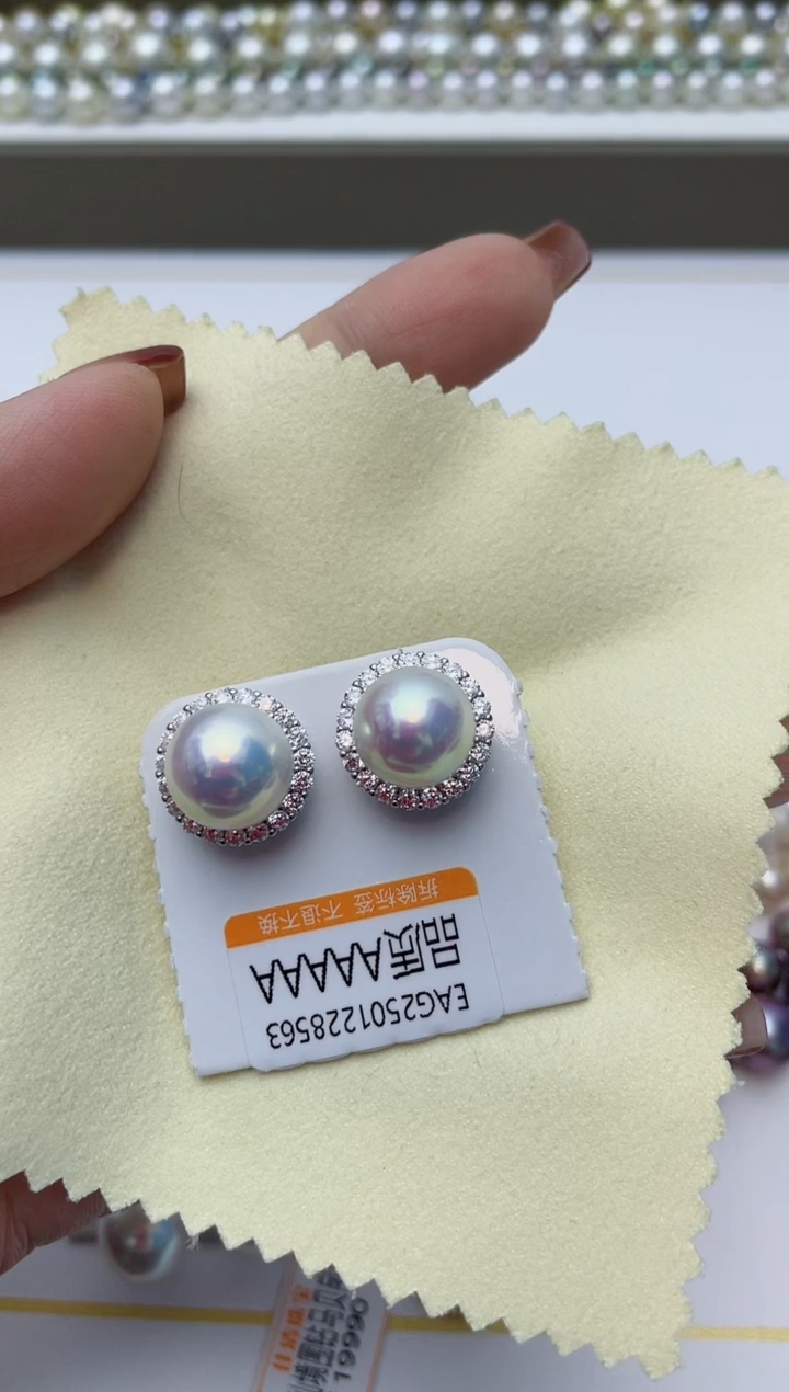 【闪购商品】淡水珍珠耳饰银S925镶嵌W5