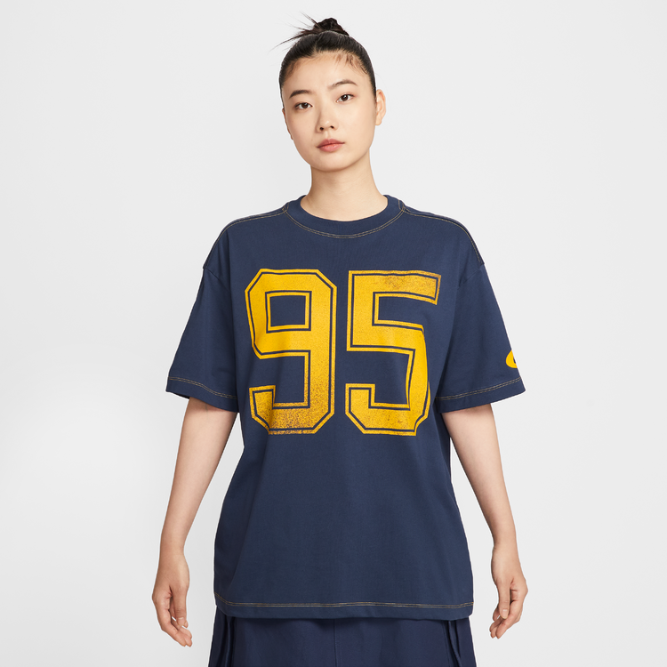 NIKE/耐克女子 Sportswear 深藏青柔软舒适宽松短袖T恤HV4973-410