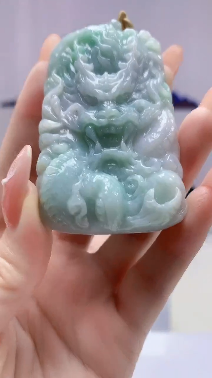 【闪购商品】定制翡翠未镶嵌5153DD-毛货挂件152