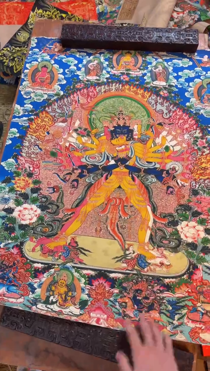 装裱画精品手绘唐卡链接--A