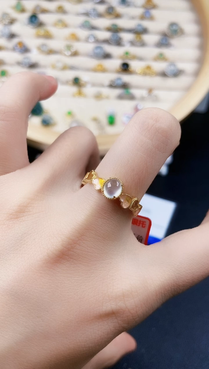 【闪购商品】翡翠戒指银S925镶嵌644644564