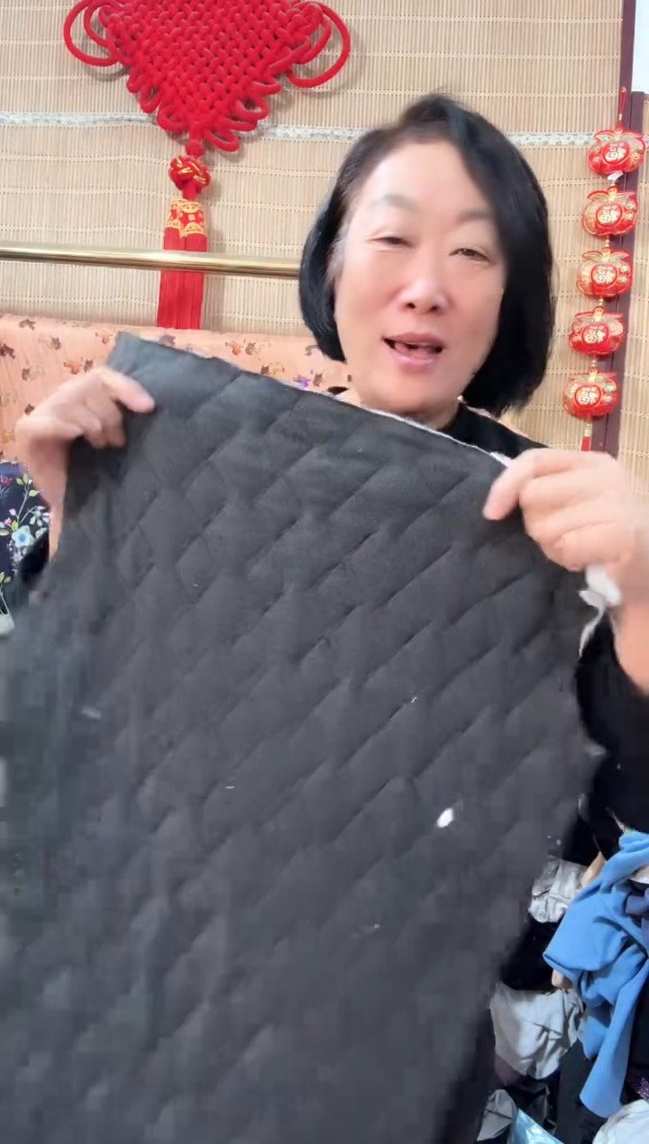 加厚款女士灰色棉裤裁片一条（不带腰布）