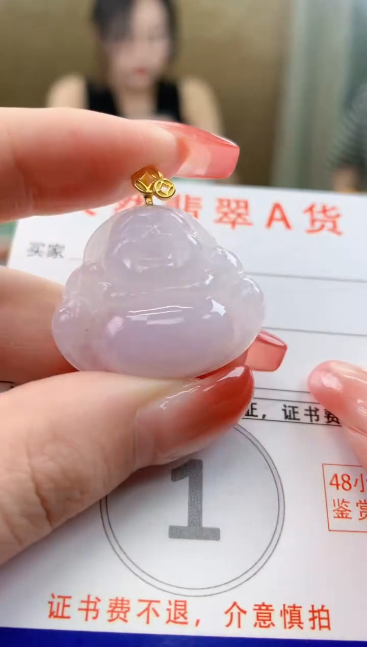 颈饰未镶嵌翡翠天然A货翡翠挂件