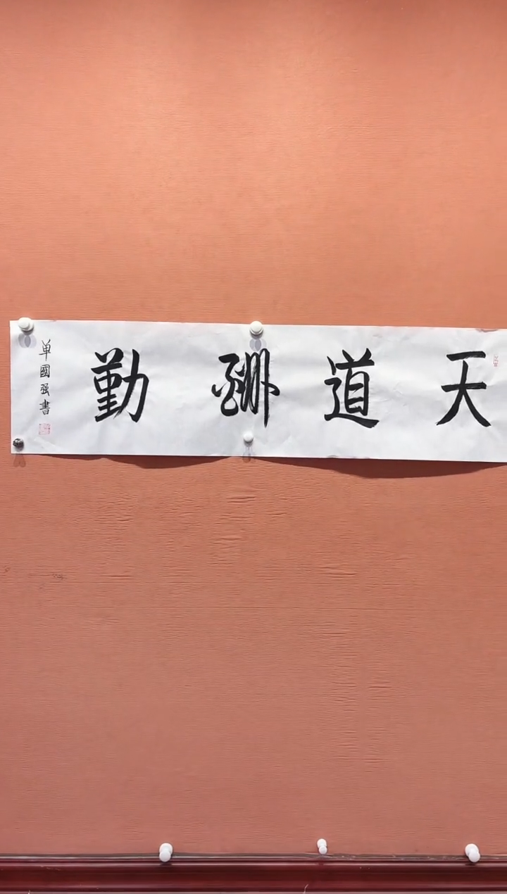 国画单国强老师书法作品-天道酬勤