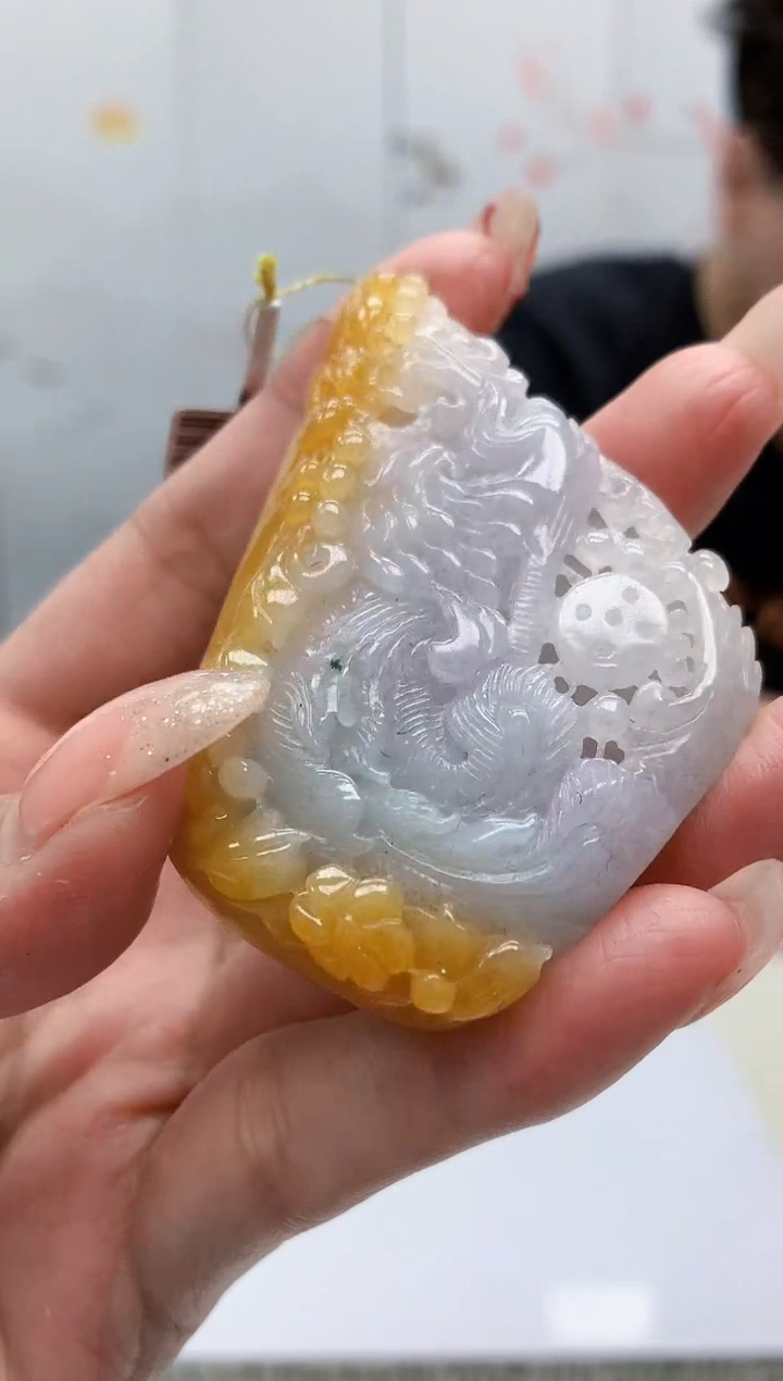 【闪购商品】定制翡翠未镶嵌4688MM-毛货挂件101赠珠链