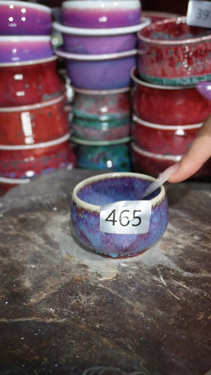 摆件陶精品窑变钧瓷茶器