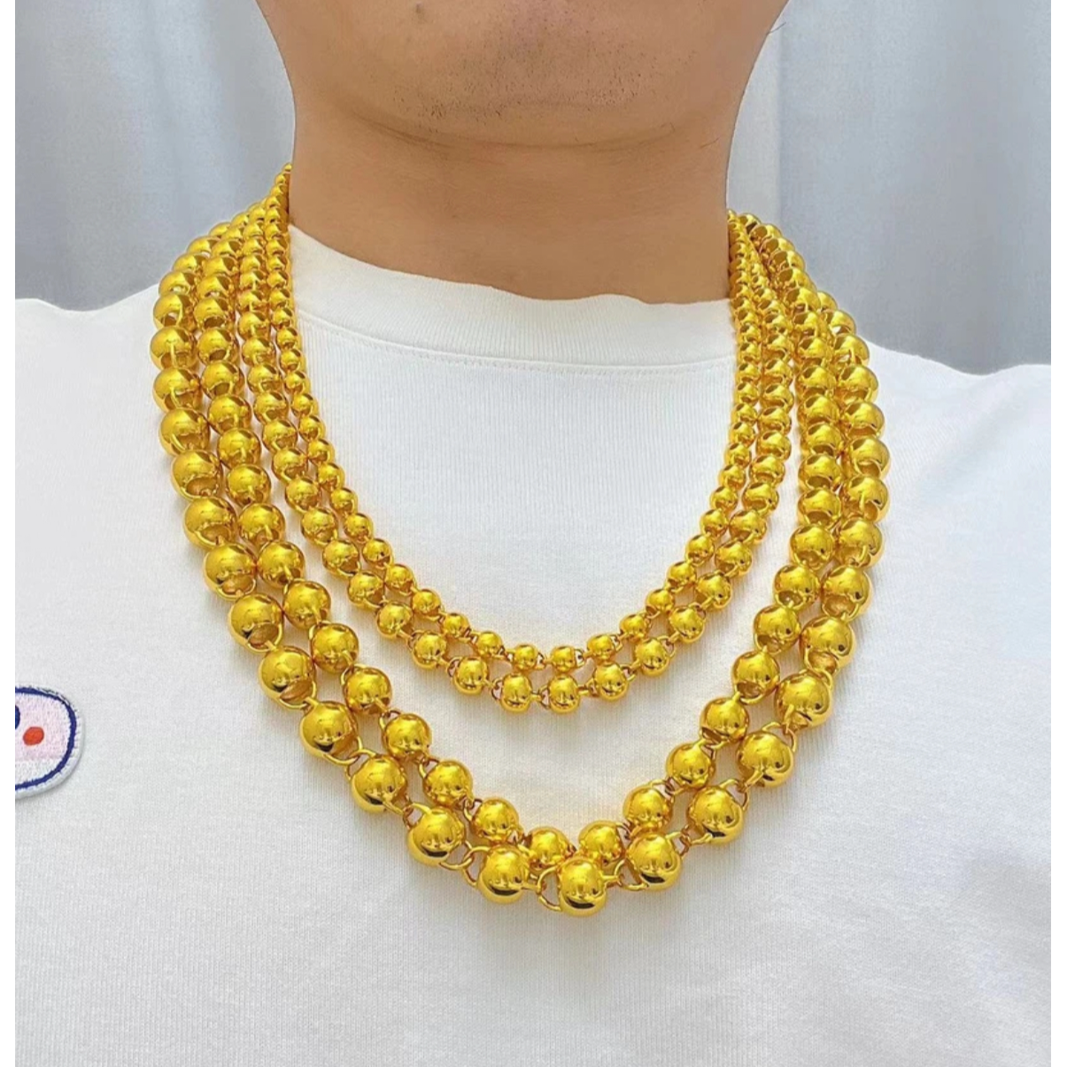 合金项链 【卡12圆珠】项链 时尚 大气 