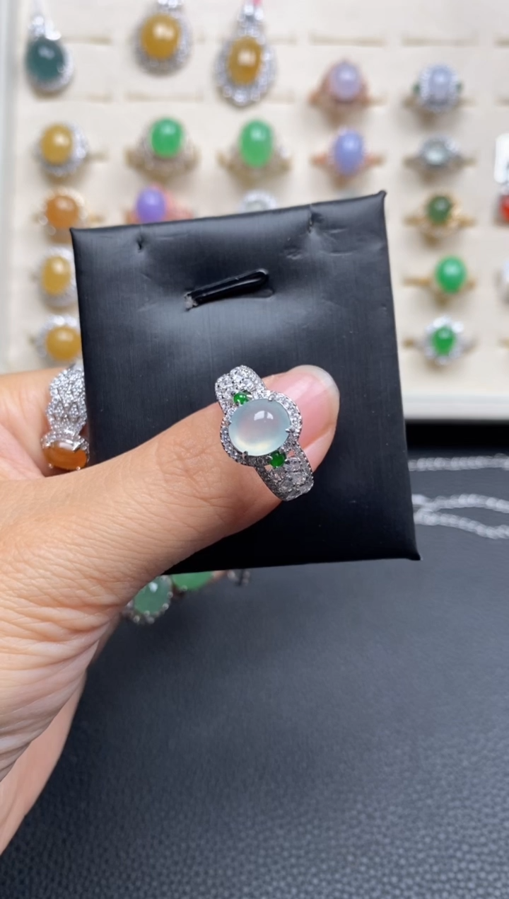 【闪购商品】翡翠戒指银S925镶嵌11111