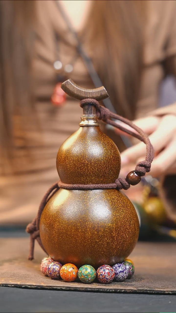 【闪购商品】WA197大漆酒葫芦不包手串及旋转底座