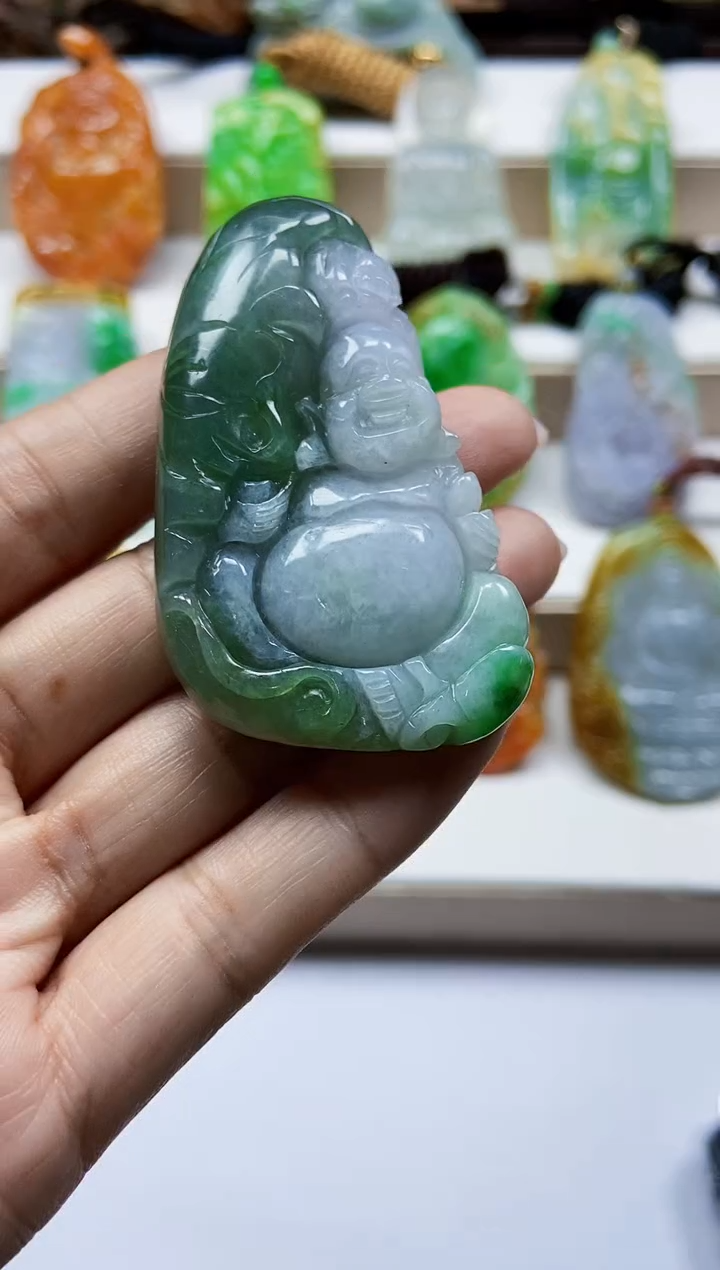 颈饰未镶嵌翡翠翡翠A货