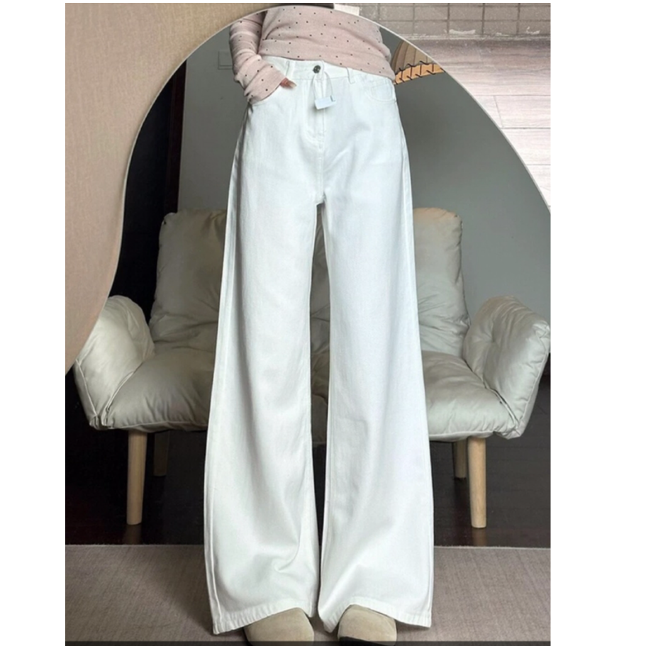 【南油玲姐】白色新款牛仔裤96150