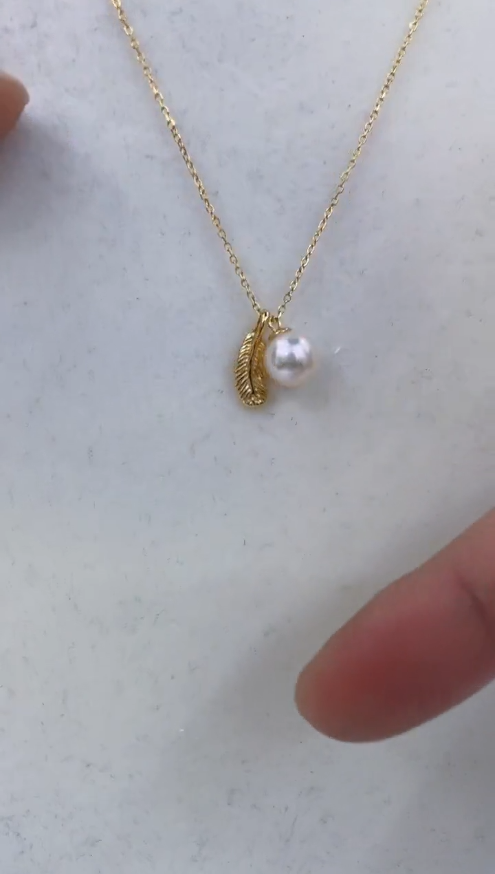 颈饰银S925镶嵌海水珍珠  