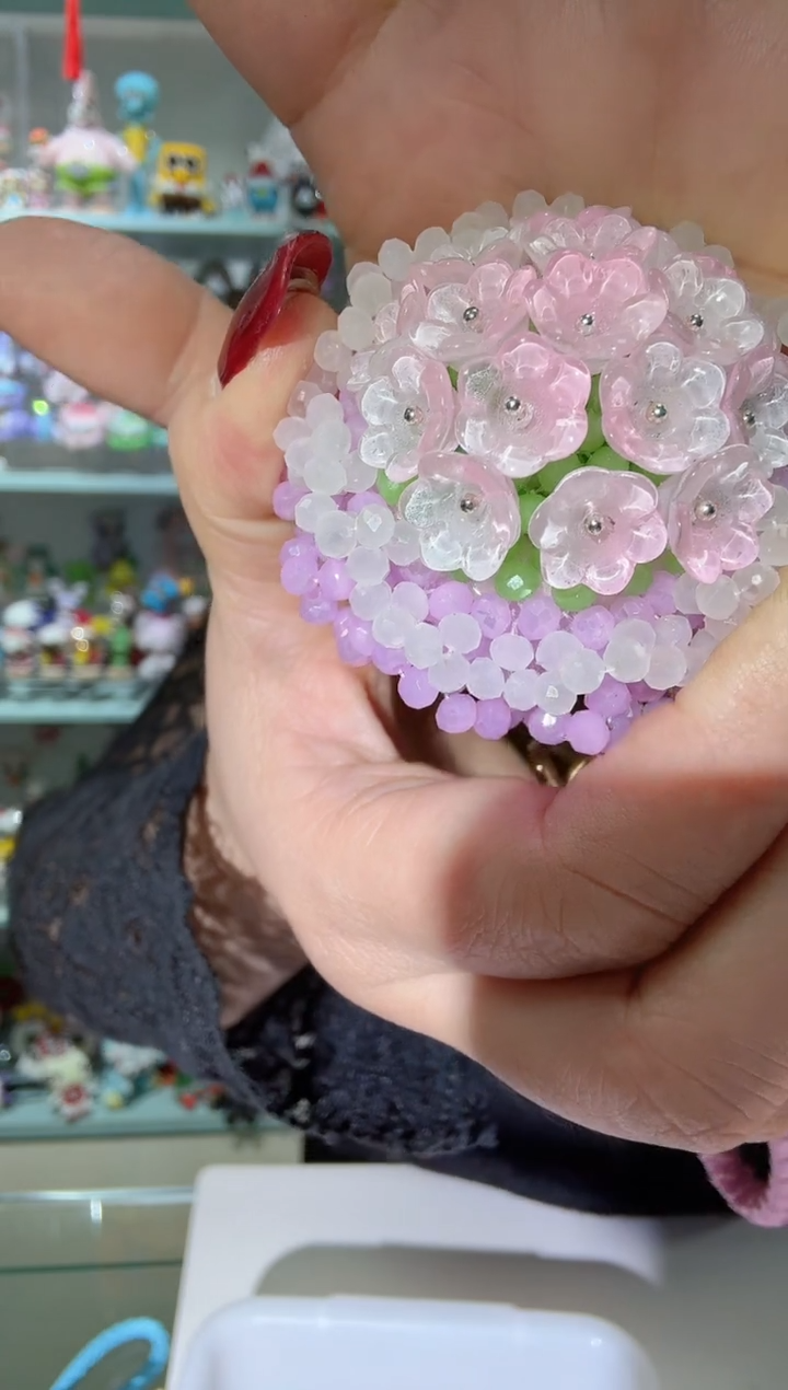 玻璃0715铃兰花100个粉色