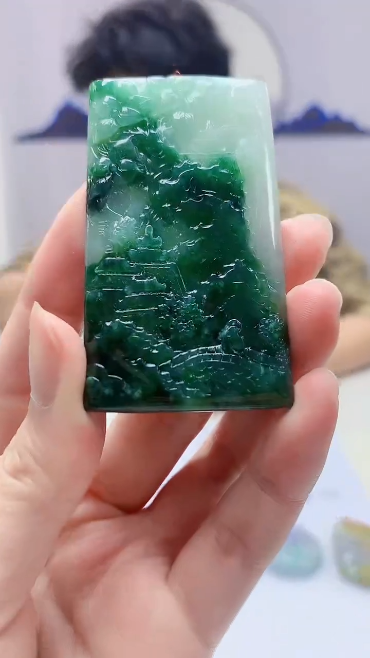 【闪购商品】定制翡翠未镶嵌4688zm-毛货挂件