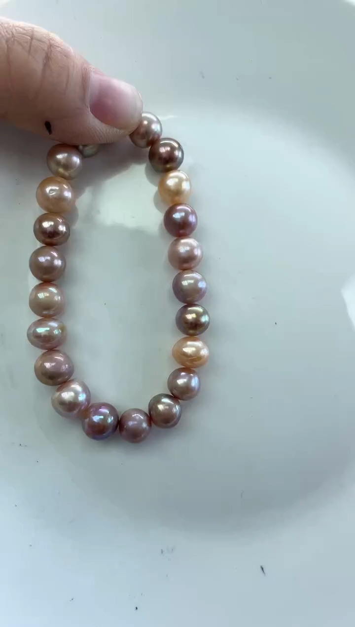 未镶嵌手链淡水珍珠糖果色系 