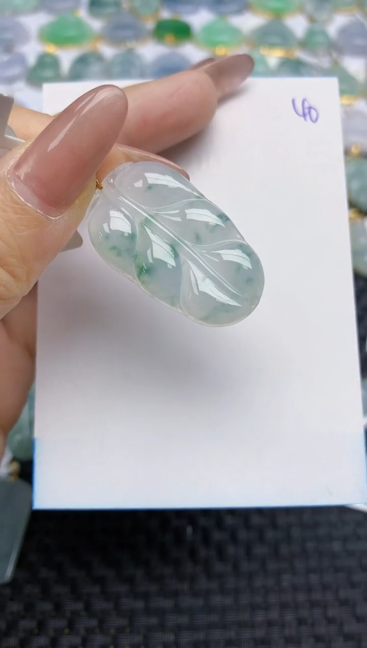 【闪购商品】翡翠颈饰18K金镶嵌天然A货翡翠 40