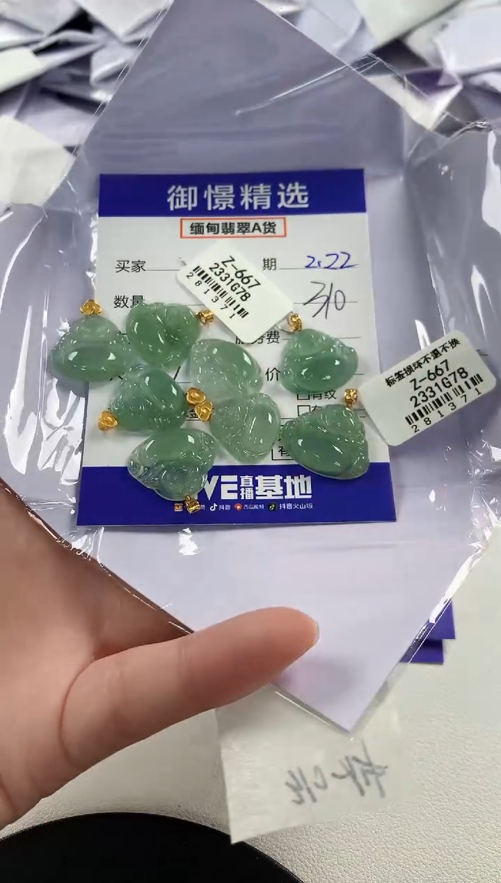 【闪购商品】翡翠颈饰18K金镶嵌63多样性发货其一