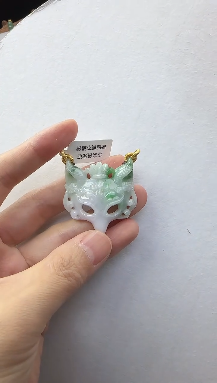 翡翠未镶嵌颈饰国风原创