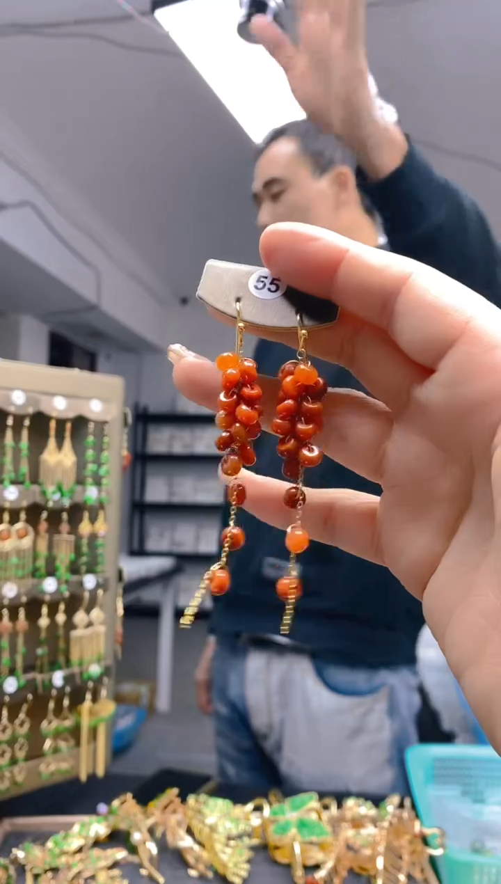 【闪购商品】翡翠耳饰合金0107翡翠耳钩