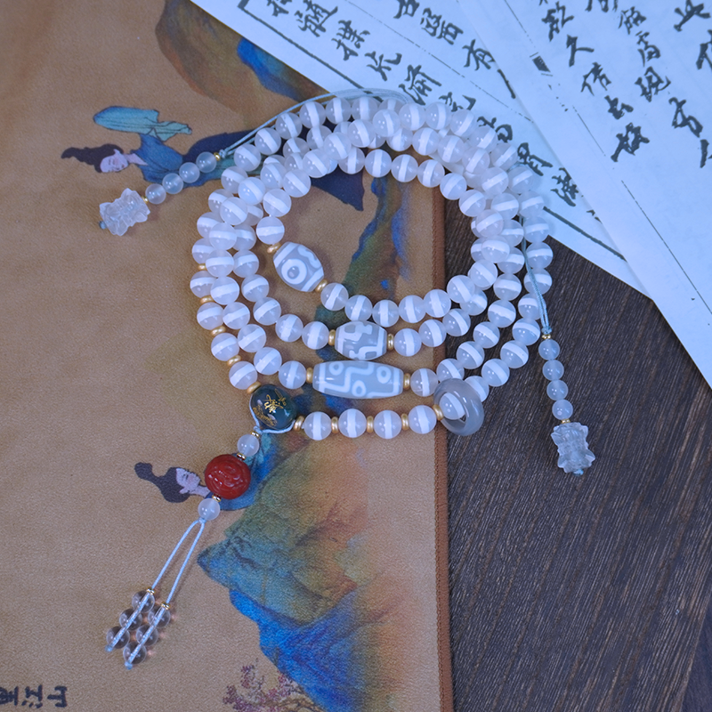 合成/培育[净念梵华]108颗8MM男女风化料药师珠收藏礼物手串两用