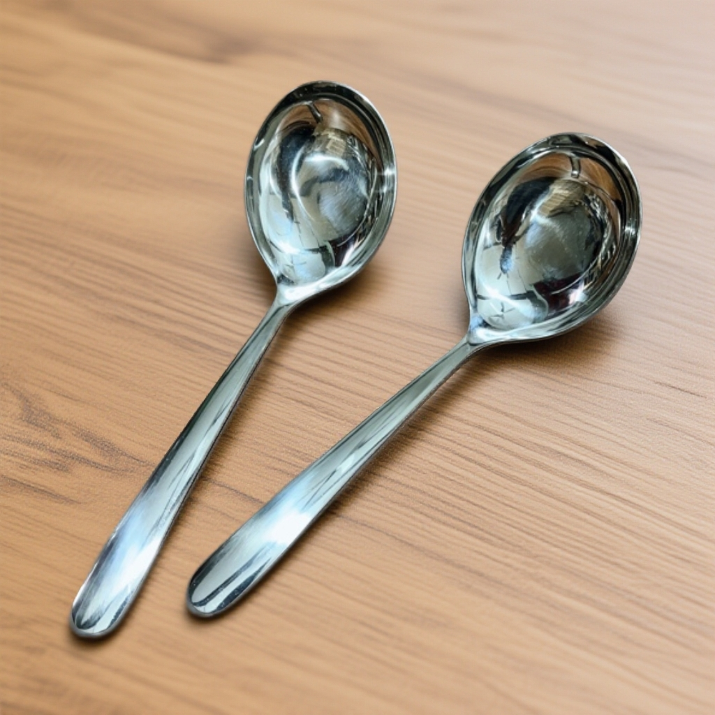 304不锈钢鹅蛋勺盛汤汤勺大头勺商用酒店长柄加深公用勺分餐漏勺