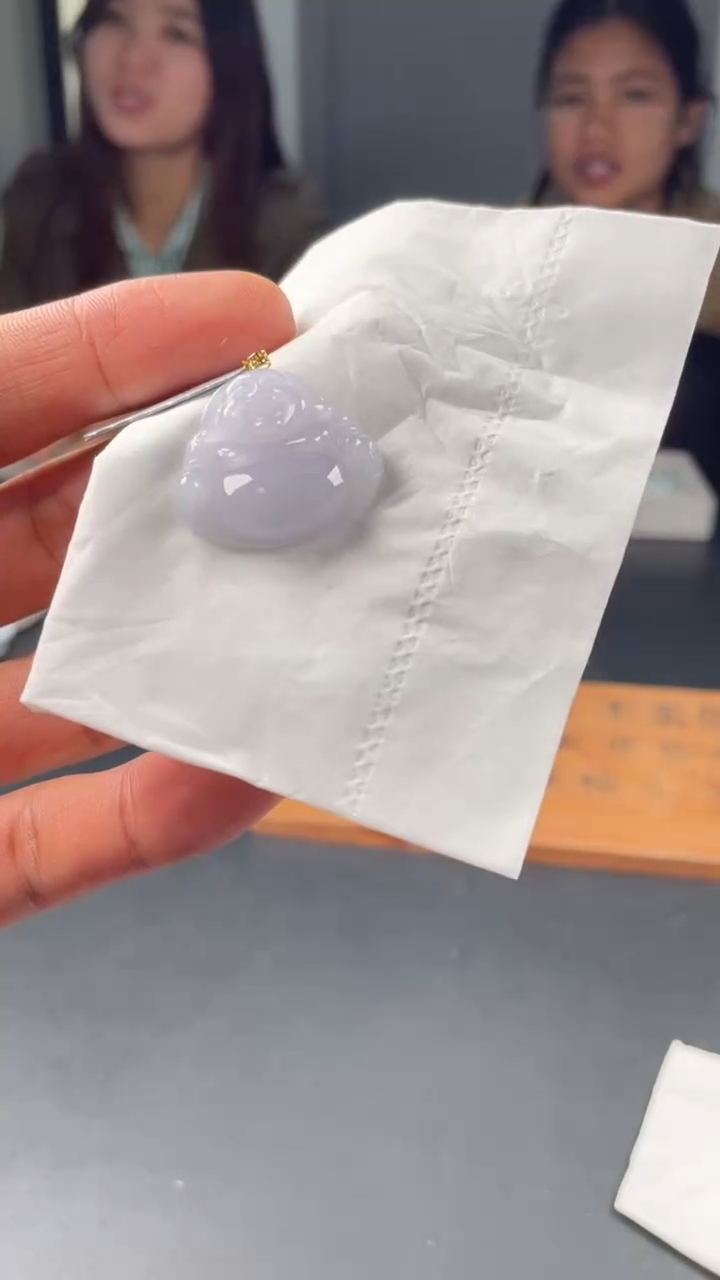 【闪购商品】翡翠颈饰18K金镶嵌缅甸A货翡翠