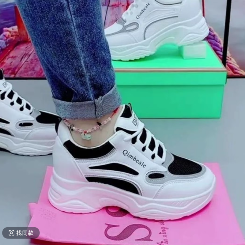 【中秋特惠】专柜断码增高显瘦老爹鞋女秋季新款时尚百搭厚底休闲鞋