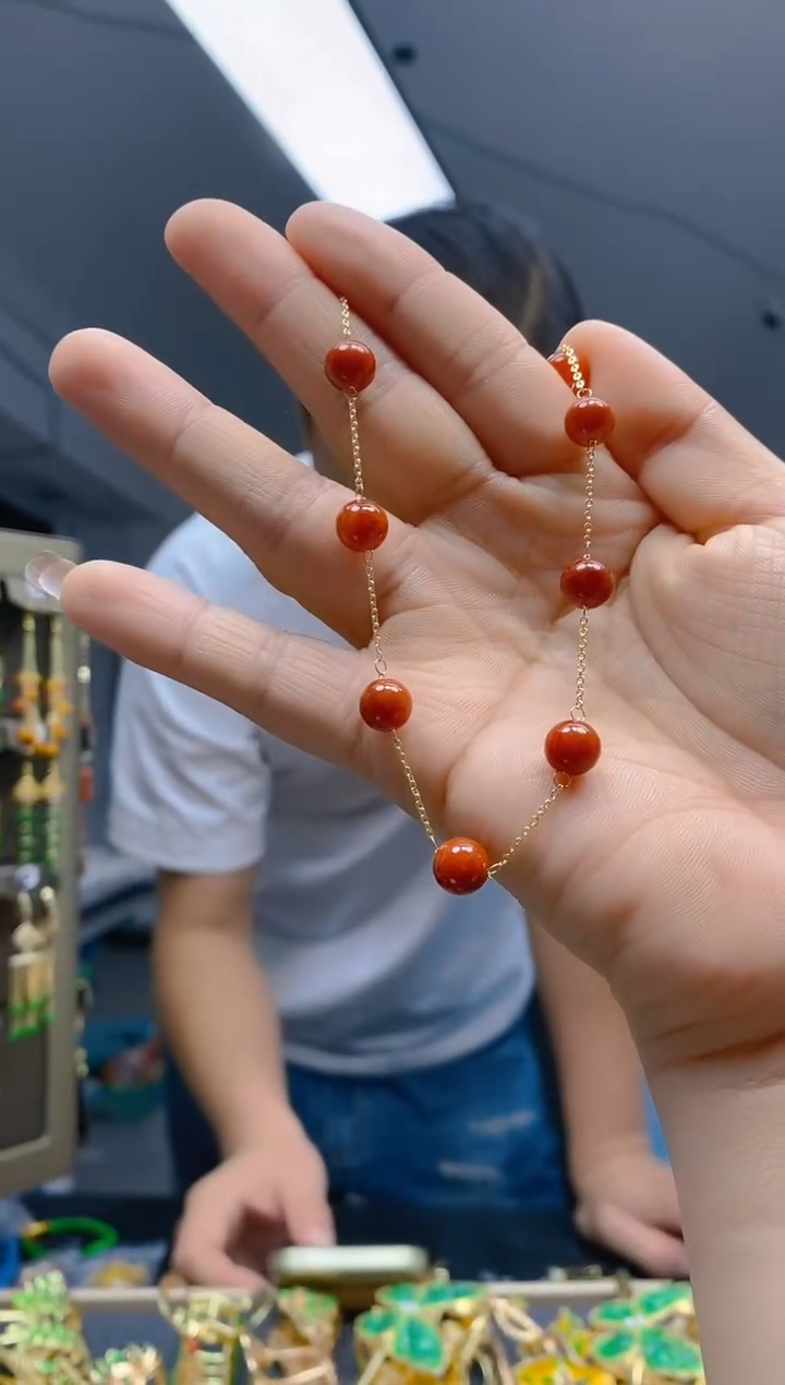 【闪购商品】翡翠耳饰合金0292翡翠手链