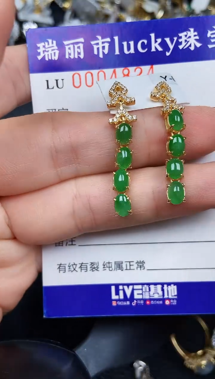 翡翠银S925镶嵌颈饰4824