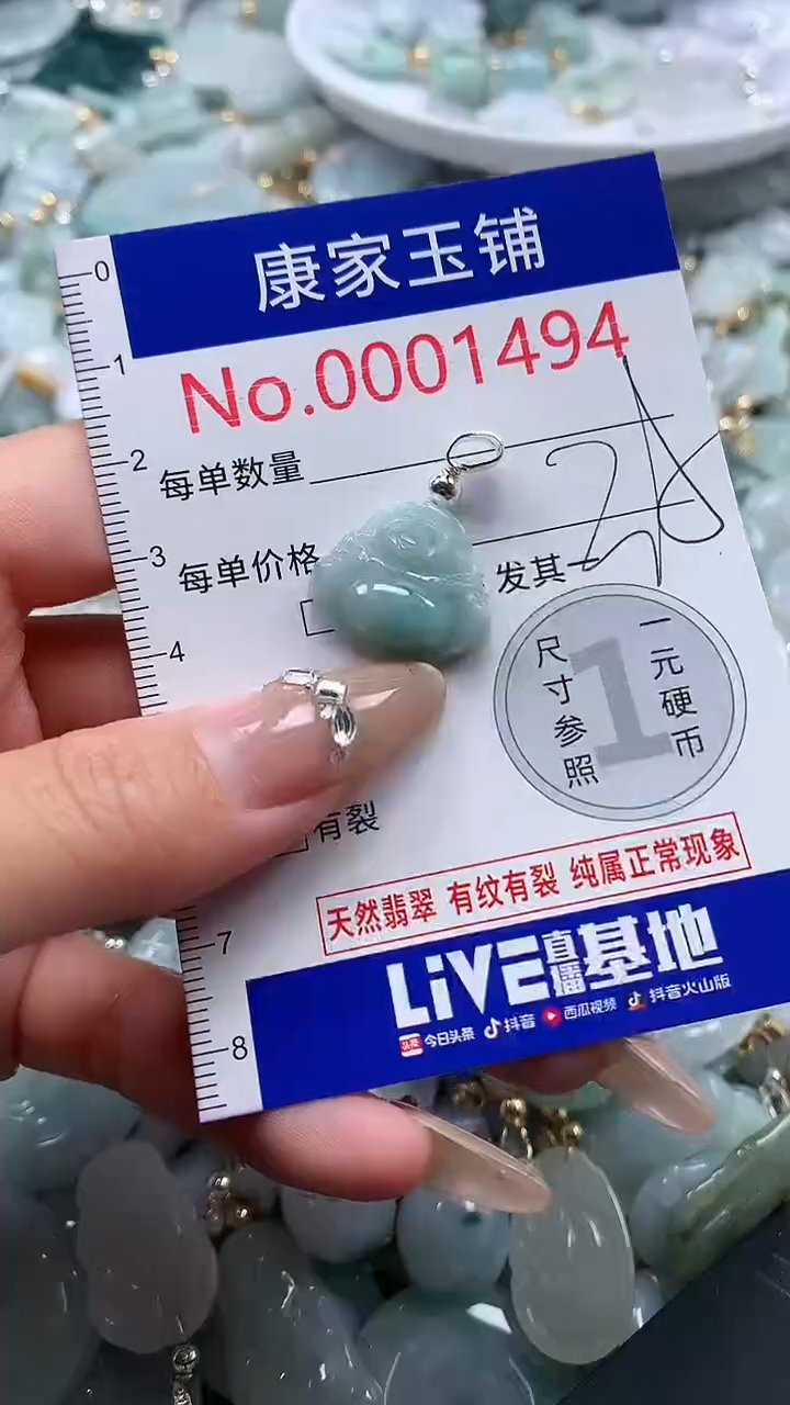 翡翠未镶嵌吊坠(不含链)1494