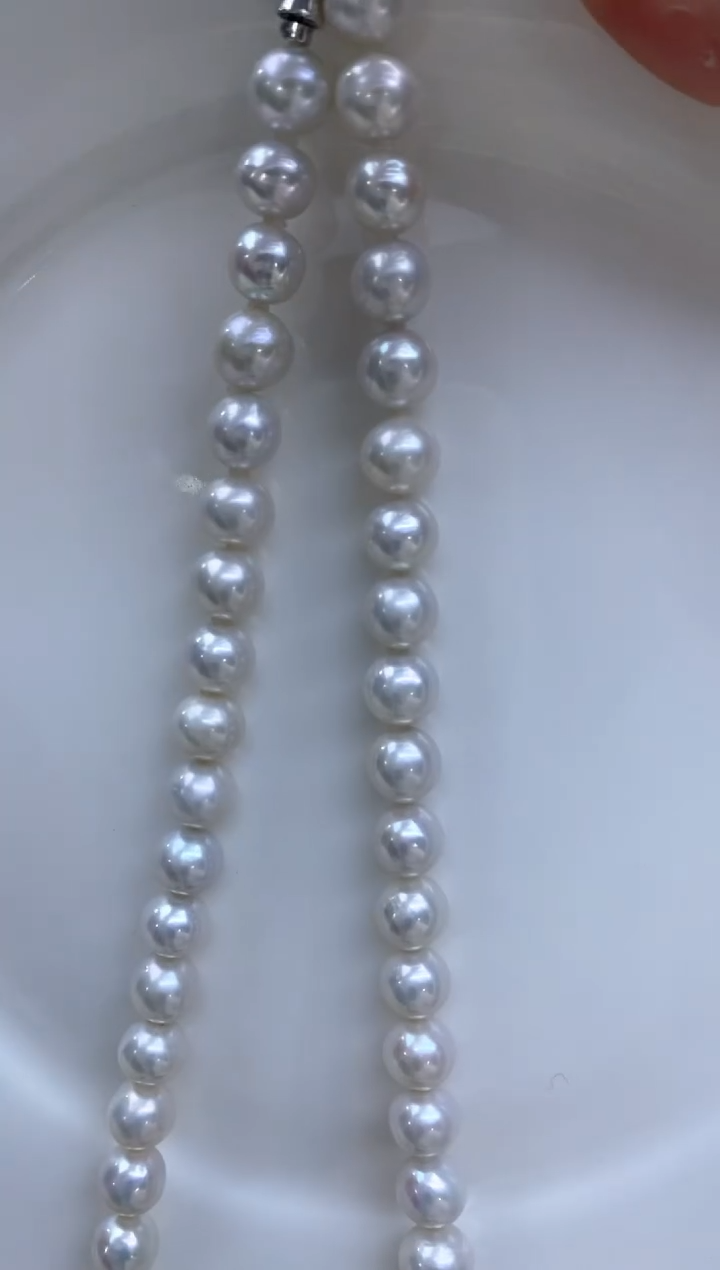 【闪购商品】淡水珍珠项链银S925镶嵌9