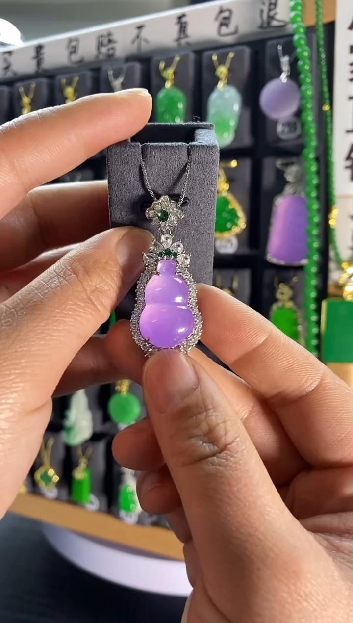 【闪购商品】翡翠耳饰银S925镶嵌241...