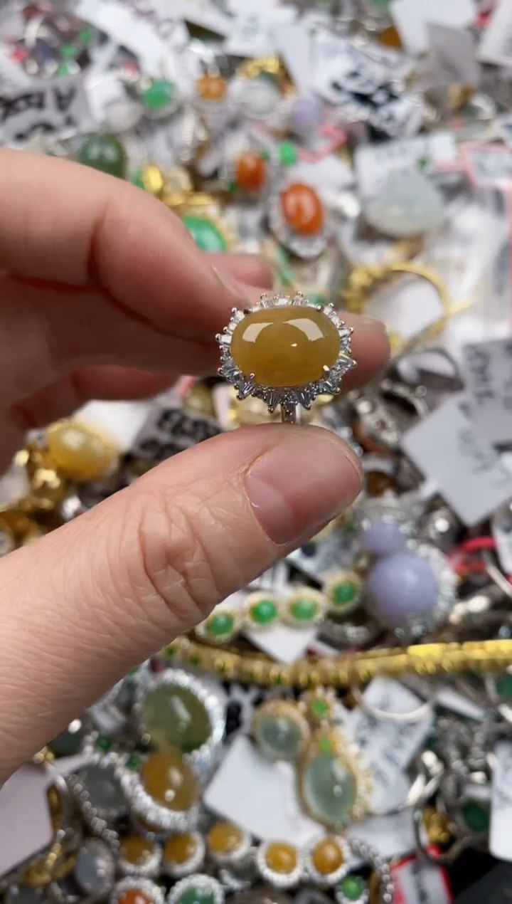 银S925镶嵌戒指翡翠12-12-12     21