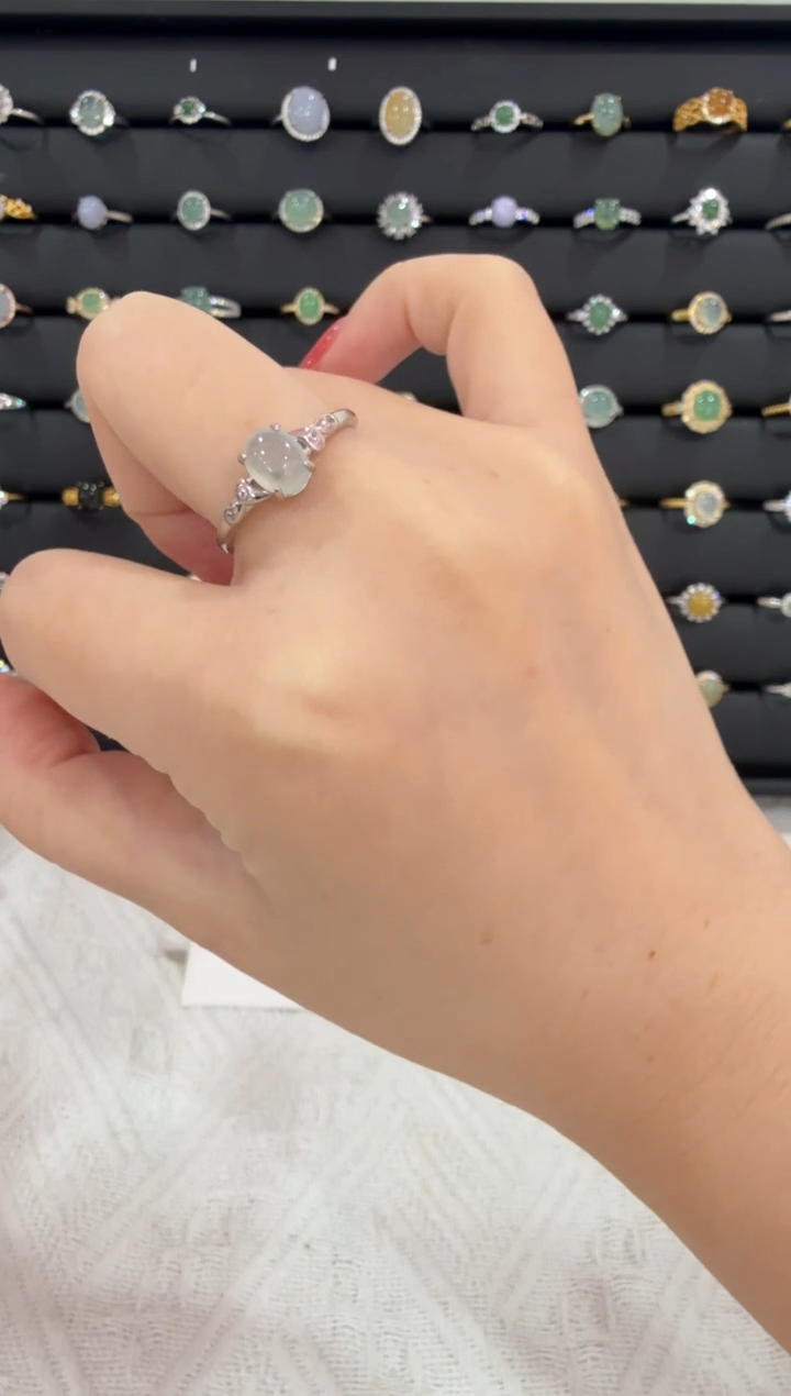 银S925镶嵌戒指翡翠003