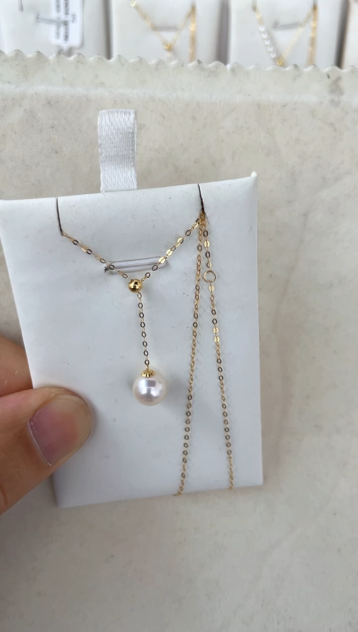 【闪购商品】海水珍珠颈饰18K金镶嵌项链