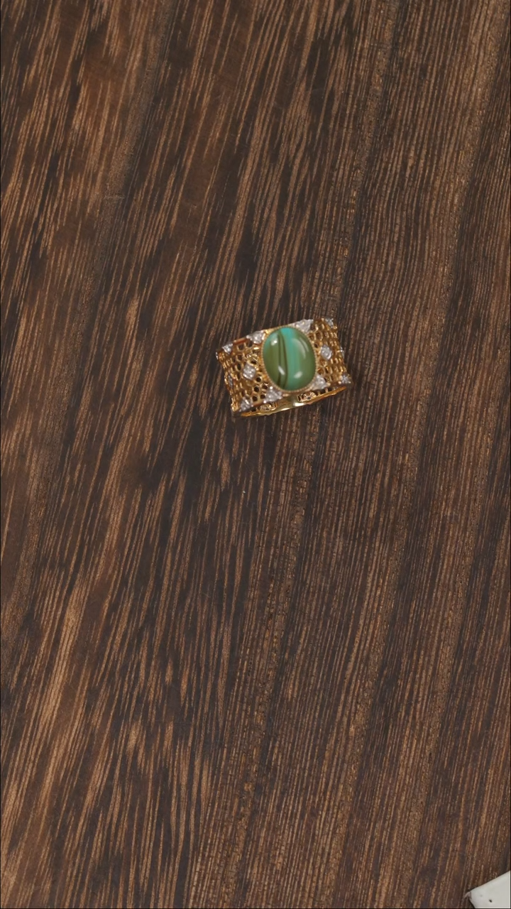 【闪购商品】绿松石戒指18K金镶嵌1