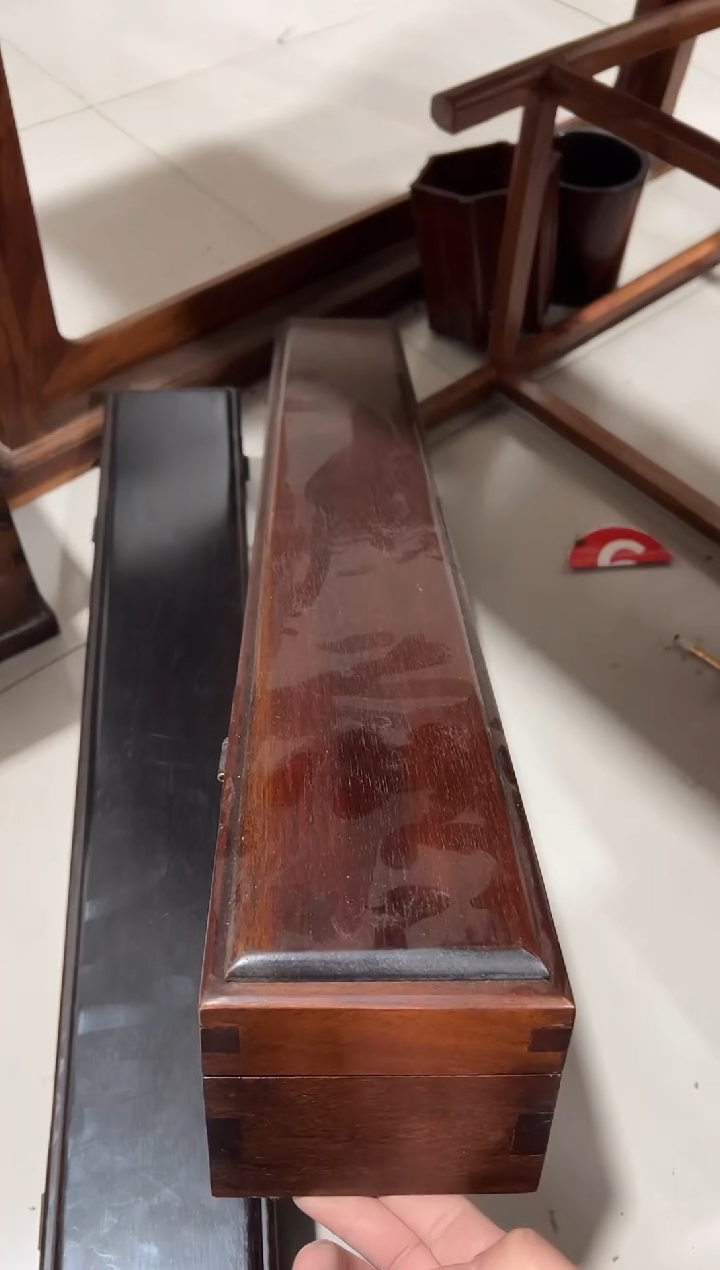 太*瓶花梨木大号素面画盒