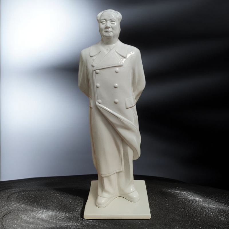 毛主席摆件办公室伟人站像全身雕塑像客厅展柜陶瓷工艺纪念品瓷像