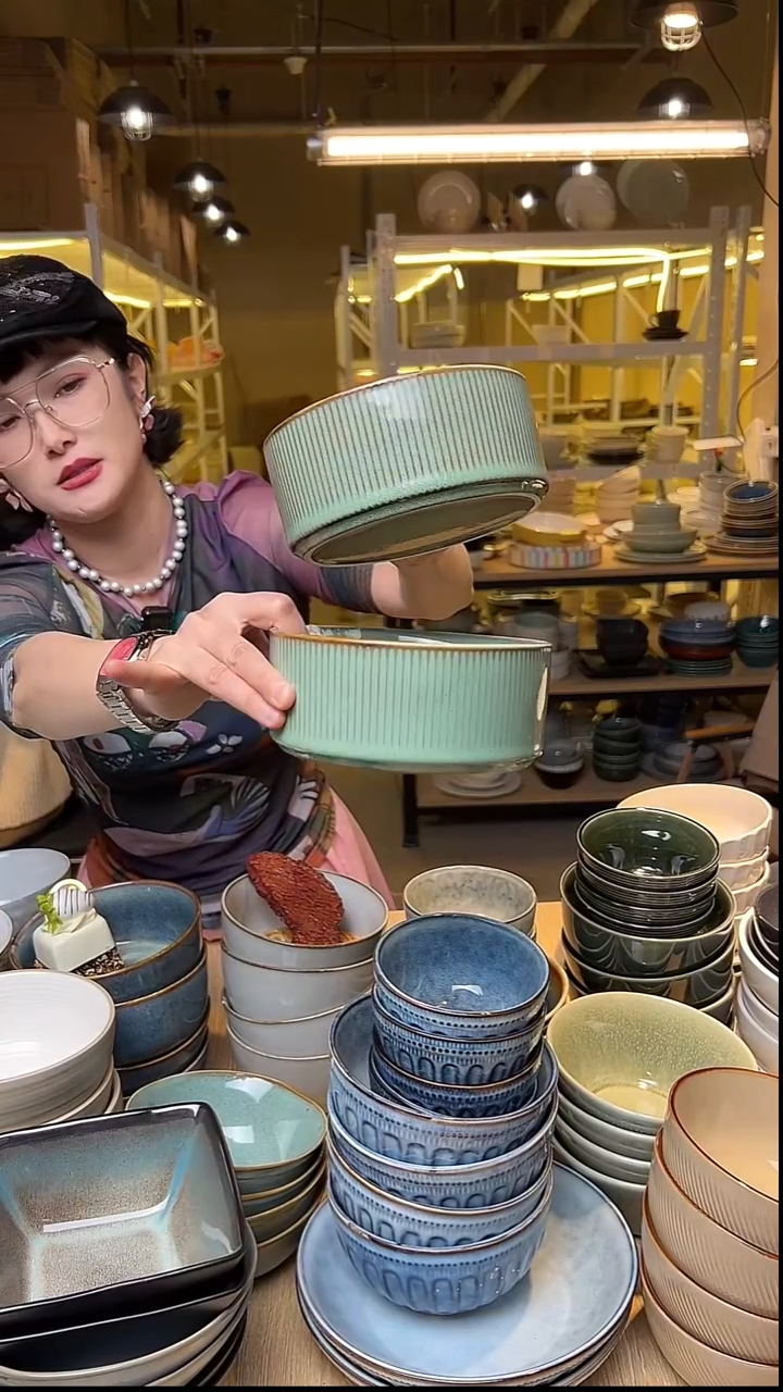 瓷34外贸尾货窑变釉下彩默认微瑕