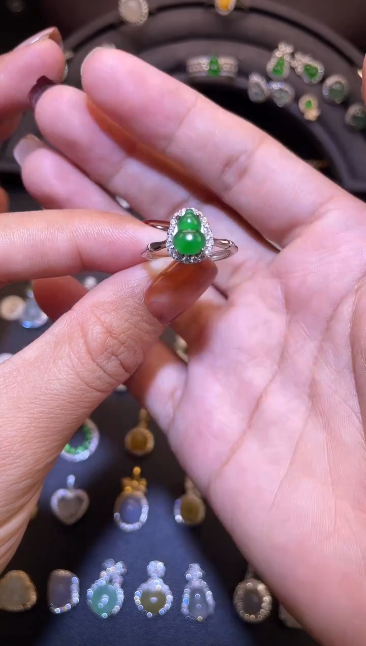 吊坠(不含链)银S925镶嵌翡翠1