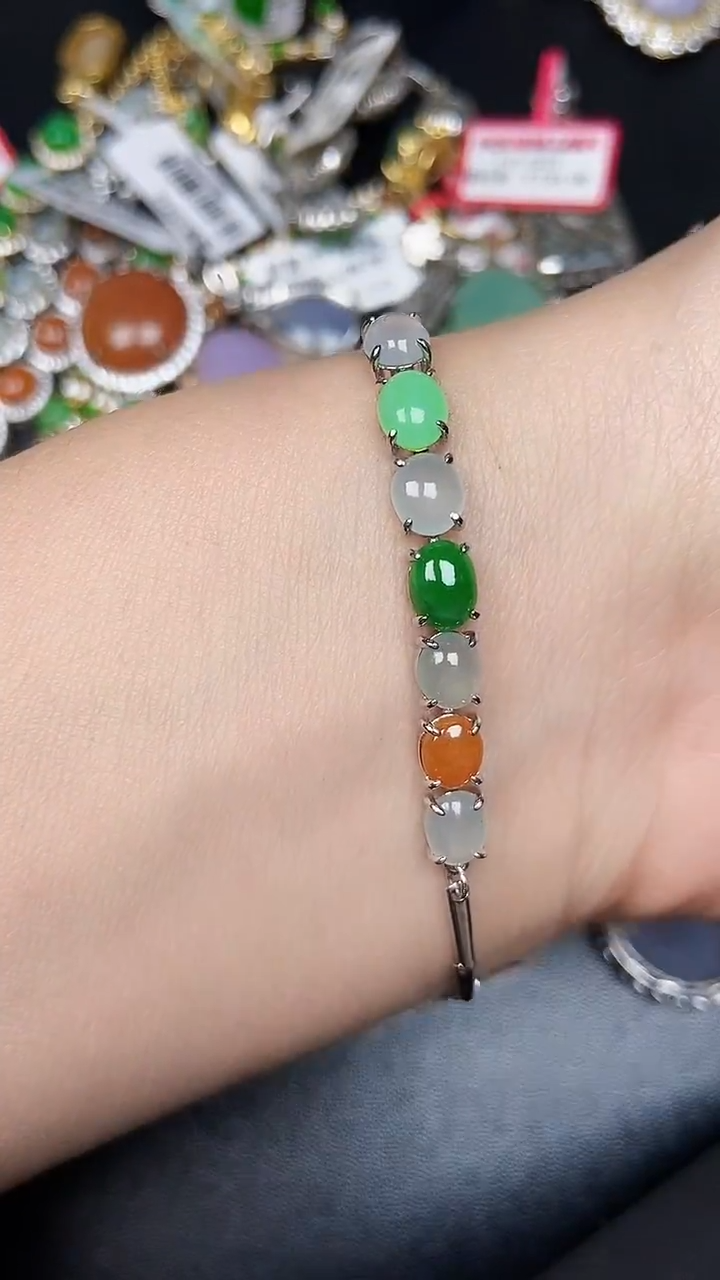 银S925镶嵌戒指翡翠2700