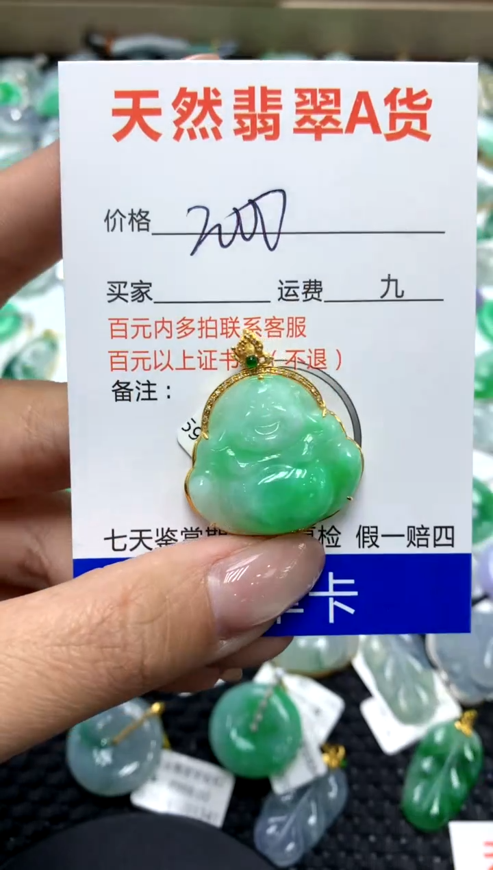 【闪购商品】翡翠颈饰18K金镶嵌1111111111
