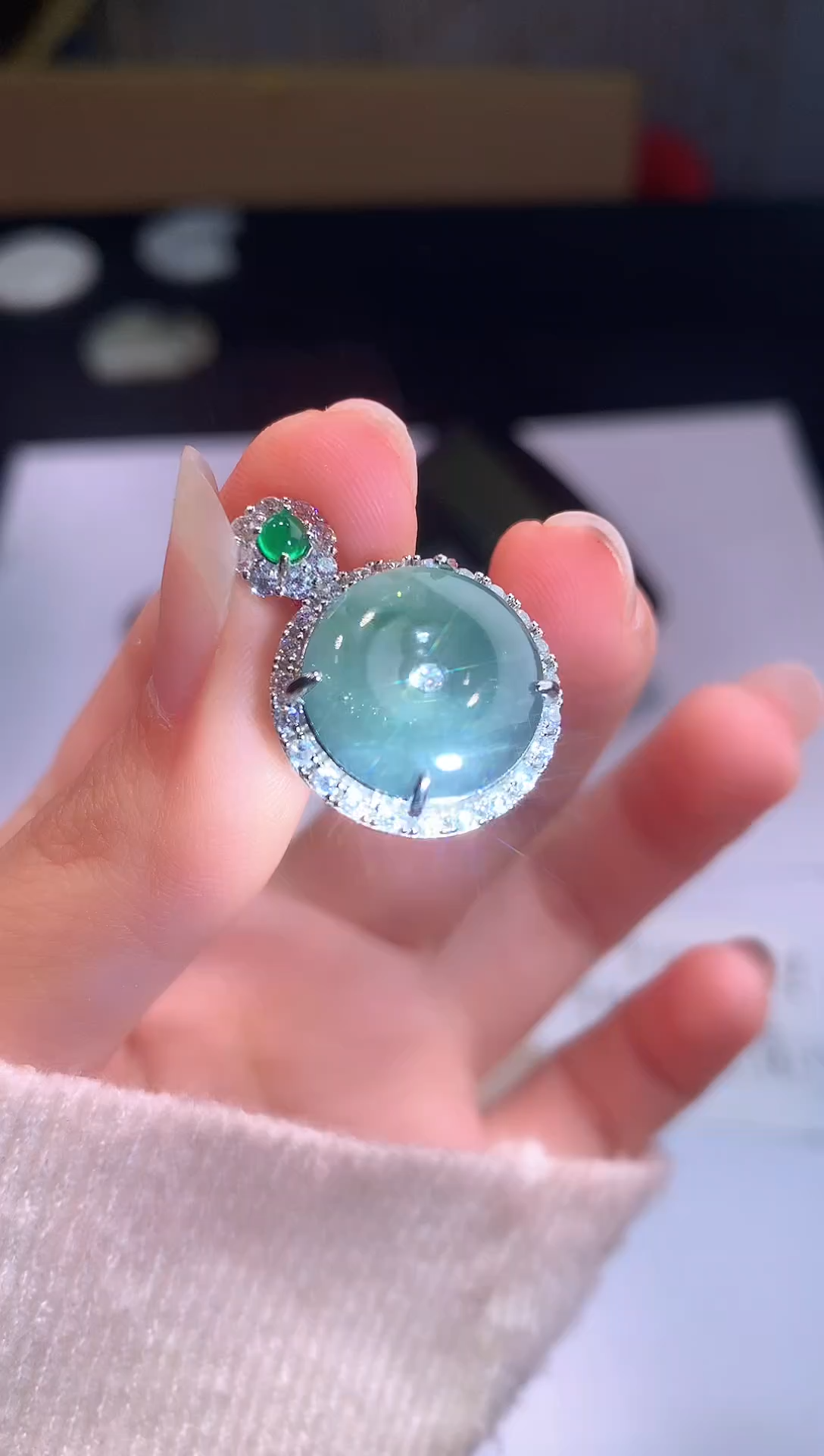 颈饰未镶嵌翡翠0芹0翡翠珠宝751