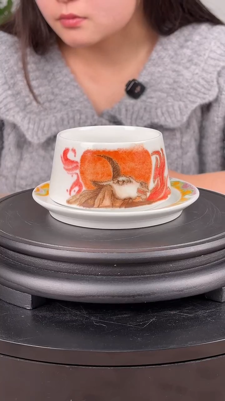 杯子陶瓷许玉华山海经系列陶瓷咖啡杯