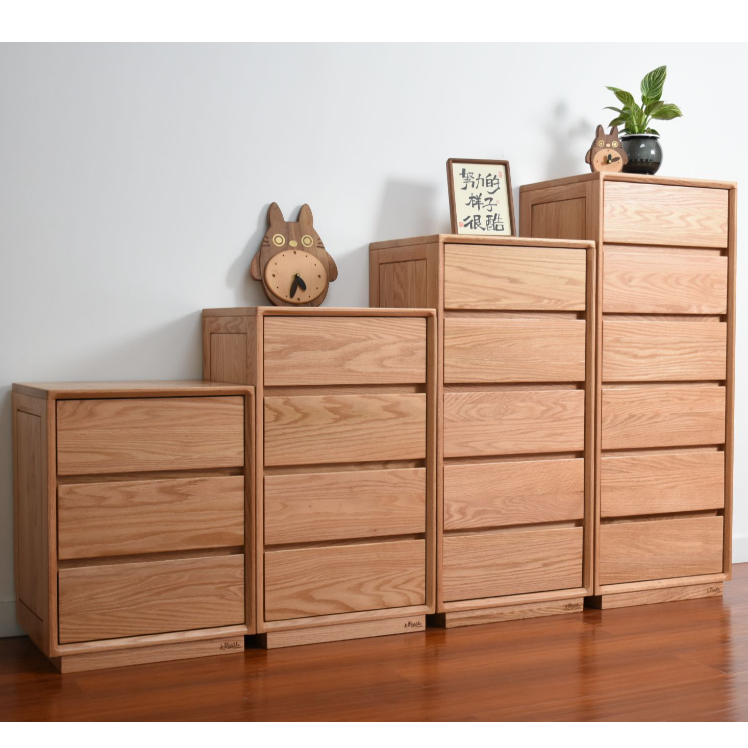 大韵丘山-多宝格红橡木斗柜实木多功能收纳柜三斗柜五斗柜六斗柜