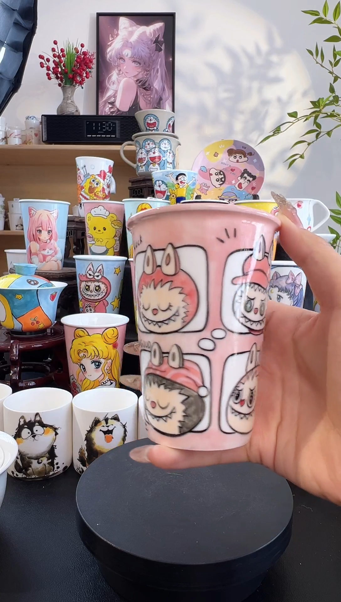 【闪购商品】摆件手工手绘陶瓷小杯杯